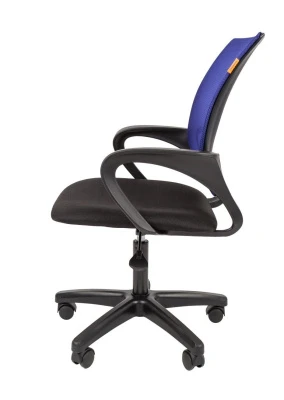 Кресло Chairman 696 LT (сетка синяя/ткань черная)